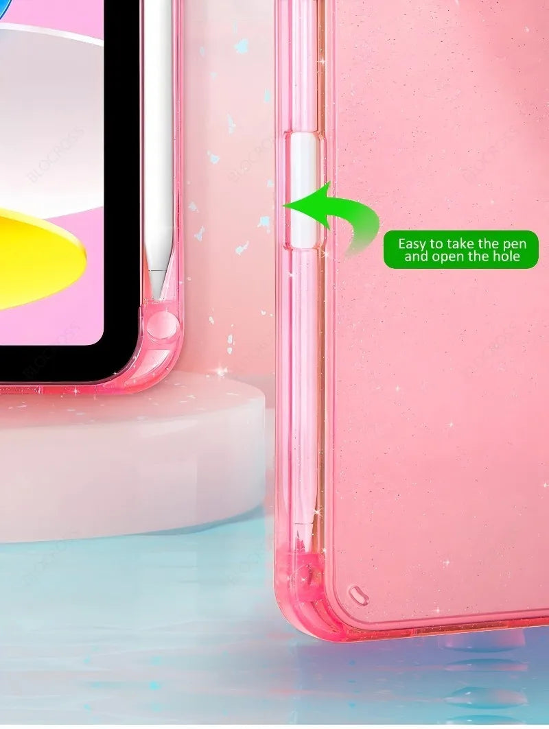For 2025 iPad Air 11 Case 10th 11th A16 Cover For iPad Pro 11 Air 4 5 10.9 12.9 M2 M3 M4 Pro 13 10.2 7 8 9th Pencil Holder Case
