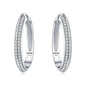 CYMYSS 2025 New 925 Sterling Silver Classic Hollow-out Versatile Hoop Earrings for Women Fine Jewelry Ideal Birthday Party Gifts