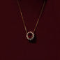 Metiseko 925 Sterling Silver Ruby Colour Chain Necklace Garnet Red Cubic Zirconia Retro Style Necklace Waterproof for Women