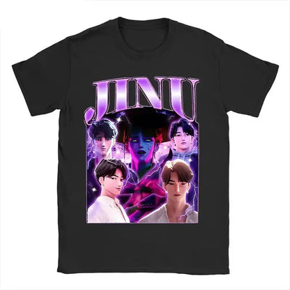 Men's T-shirt New American Harajuku Style K-pop Demon Hunter Tiger and Bird Demon Hunter Tiger Print T-shirt streetwear Unisex