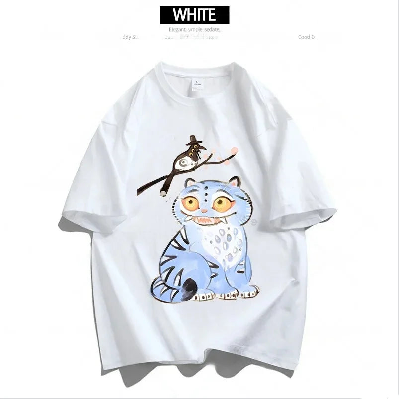 Cartoon Anime Film Kpop Demon Hunters Print T-shirt for Men Women Adult Clothes Summer Cotton Outdoor Wear Hip Hop Fashion Tops
