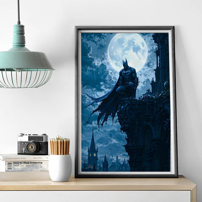 1PC B-Batman Poster Self-adhesive Art Waterproof Paper Sticker Coffee House Bar Room Wall Decor