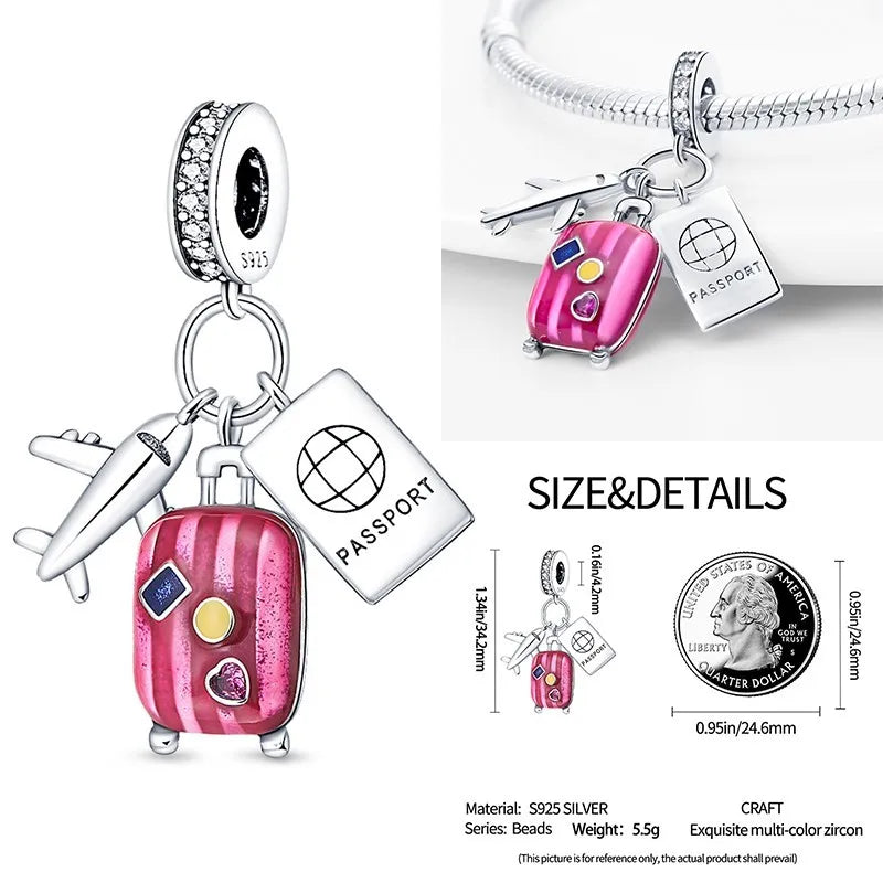 Charms 925 Original Fit 3mm 925 Original Charm Bracelet Women 925 Silver Hot Sale Pendant Beads DIY Jewelry Gift 2024 New