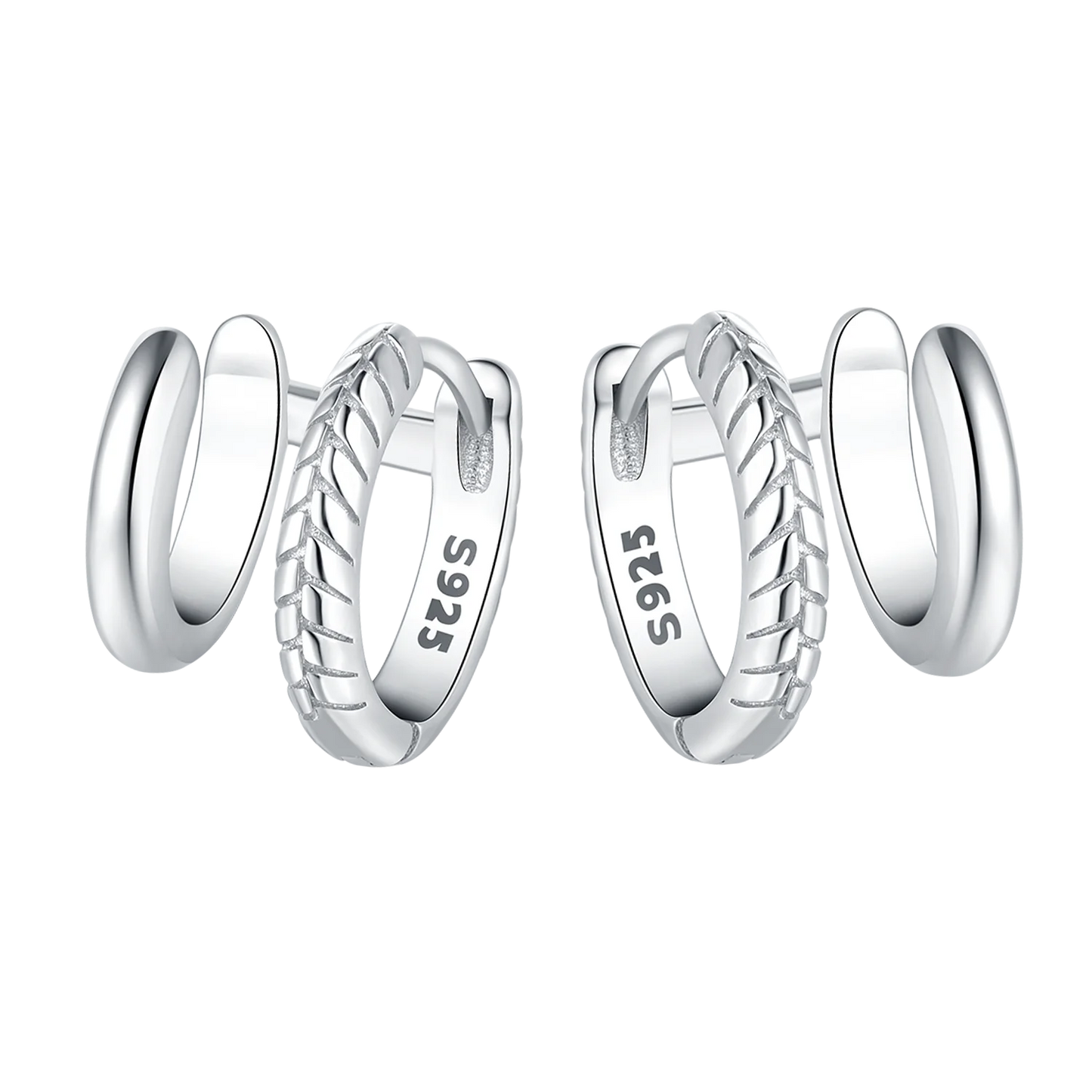 CYMYSS 2025 New 925 Sterling Silver Classic Hollow-out Versatile Hoop Earrings for Women Fine Jewelry Ideal Birthday Party Gifts