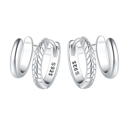 CYMYSS 2025 New 925 Sterling Silver Classic Hollow-out Versatile Hoop Earrings for Women Fine Jewelry Ideal Birthday Party Gifts