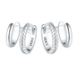 CYMYSS 2025 New 925 Sterling Silver Classic Hollow-out Versatile Hoop Earrings for Women Fine Jewelry Ideal Birthday Party Gifts