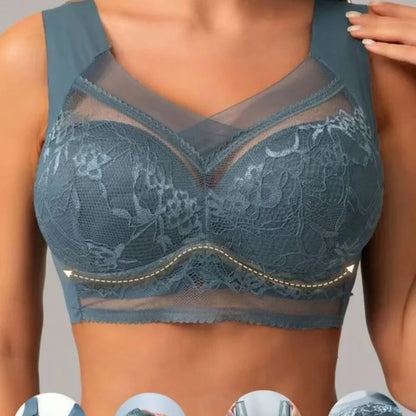 3-piece seamless lace bra set for women