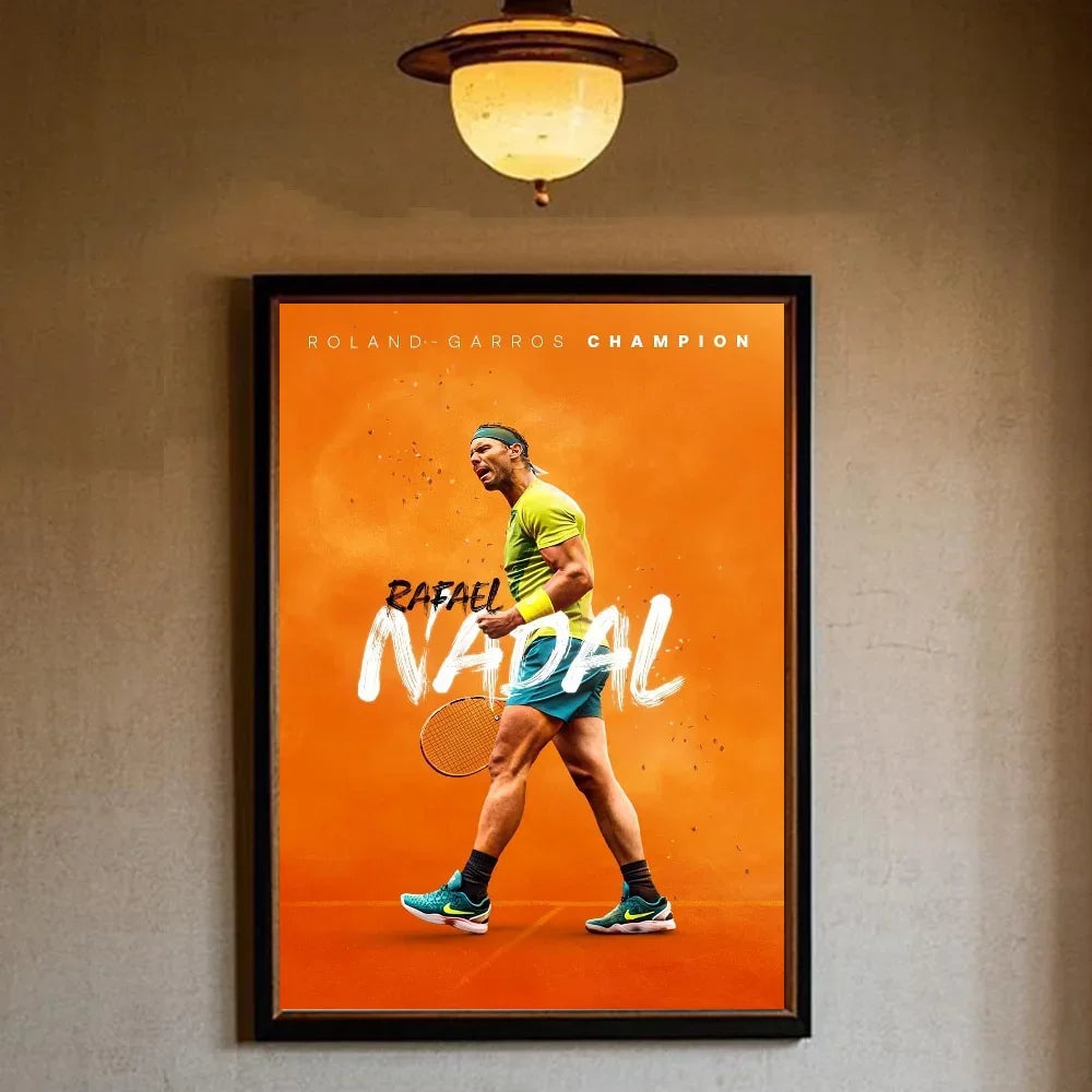 Tennis R-Rafael N-Nadal Poster HD Art Sticky Wall Waterproof Home Living Room Bedroom Bar Aesthetic Decoration