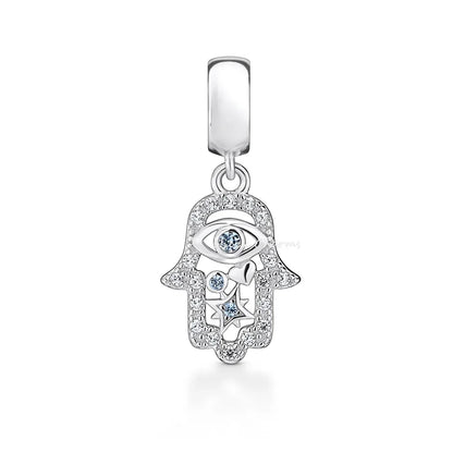 New 925 Silver Eye Palm Skull Wings Sun Pendants Charms Beads Fit Original Bracelet Accessories DIY Jewelry For Women