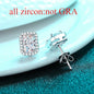 Smyoue Each 0.5CT 1CT 2CT Moissanite Stud Earrings for Women Emerald/radiant Cut Bridal Classic Jewelry 925 Pure Silver Earring