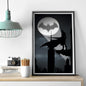 1PC B-Batman Poster Self-adhesive Art Waterproof Paper Sticker Coffee House Bar Room Wall Decor