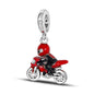 925 Sterling Silver Motorcycle Red Sports Car SUV Bus Car Keys Charm Pendants For Women Fit DIY Bracelets Party Birthday Jewelry