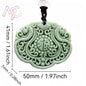 Light Green Natural Jade Flower Heart Pendant Necklace Real Jewellery Carved Gemstone Fashion Charm Amulet Gifts for Women Men