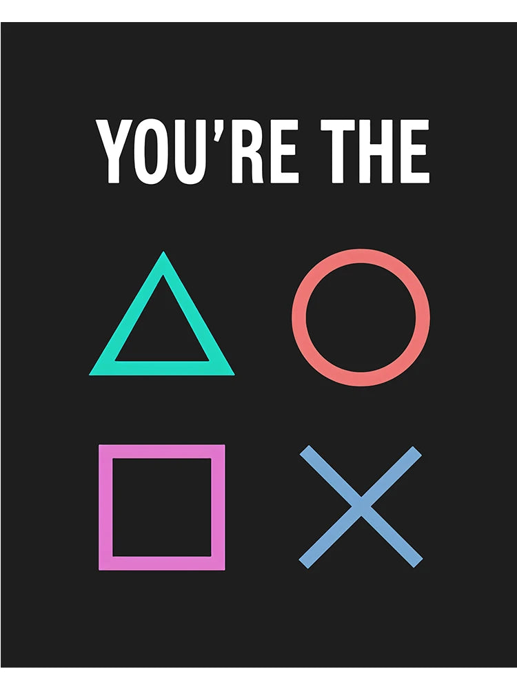 Gamepad Abstract Poster Canvas Painting Print Wall Art Picture Game Player Children'S Room Decorative Painting Boy Gift