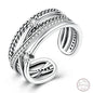 New 925 Sterling Silver Open Ring Hollow Rose Infinite Love Simple Ring Women Wedding Engagement Party Jewelry Gift