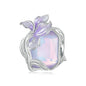Bamoer 100% 925 Sterling Silver Romantic Crystal Butterfly Iris Charm For Women Fit Bracelet DIY Necklace Fine Jewelry Gift