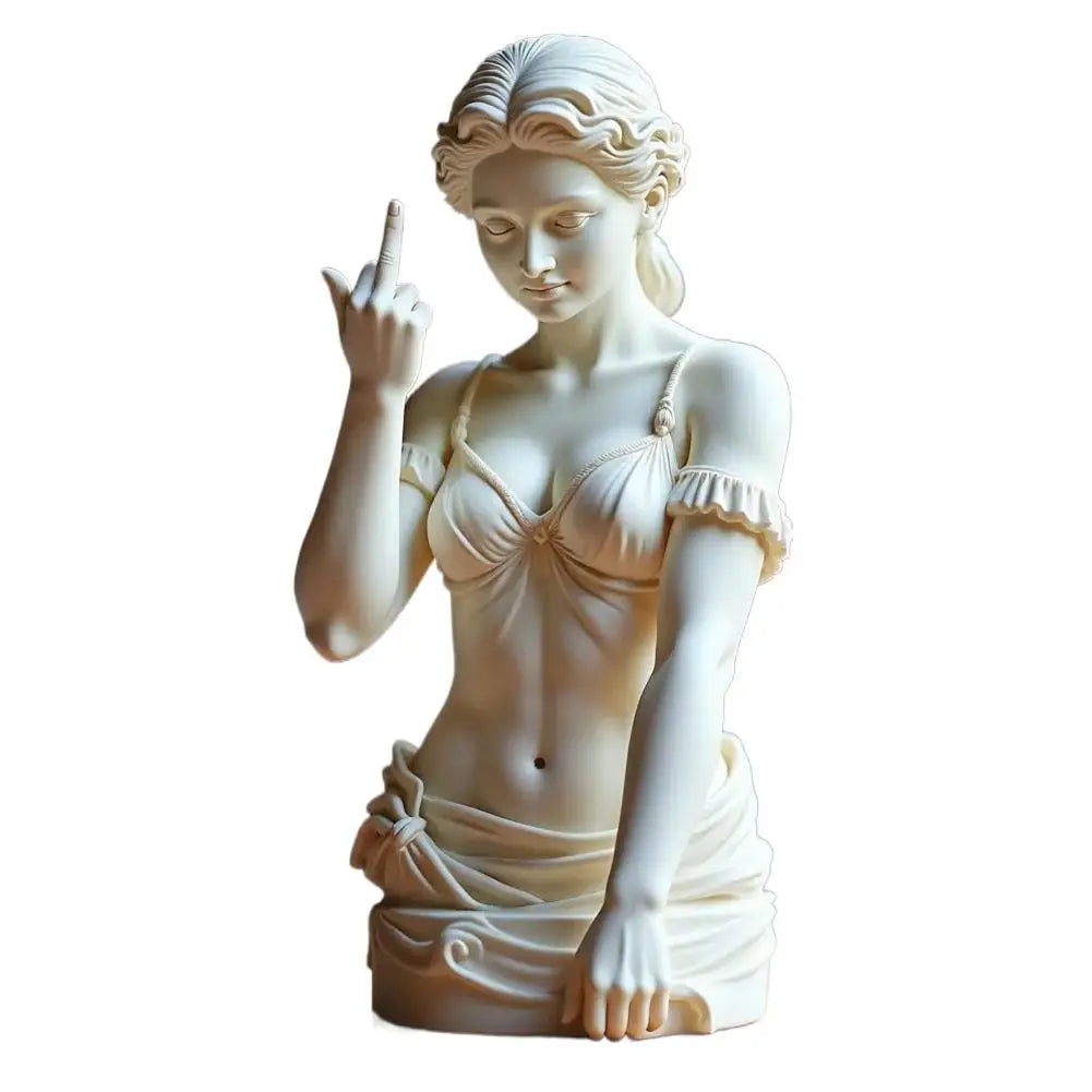 Funny Middle Finger Venus Statue Funny Goddess Statue 3d Resin Office Home Cultural Decoration Design Unique Ornaments Craft