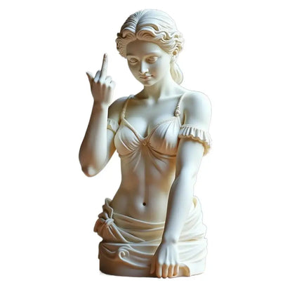 Funny Middle Finger Venus Statue Funny Goddess Statue 3d Resin Office Home Cultural Decoration Design Unique Ornaments Craft