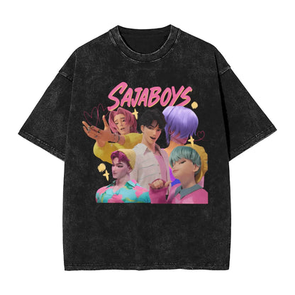 Saja Boys Kpop Demon Hunters Vintage Style T-Shirts