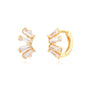 Luxury 925 Sterling Silver Ear Needle Flower Colorful Crystal Gold Earring For Women Hoop Earrings Trend Jewelry  Accessories