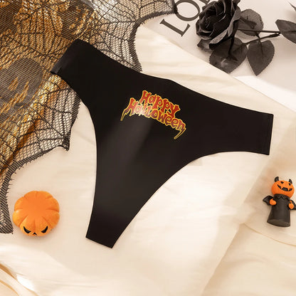 3PCS Halloween Women's Panties Charming Thongs Female Breathable Soft Sexy Lingerie