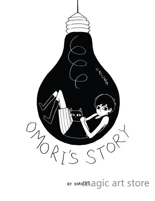 Horror Anime Style Video Game Omori Main Character Game Scene Art Poster Canvas Painting Wall Print Picture Room Home Bar Decor