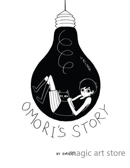 Horror Anime Style Video Game Omori Main Character Game Scene Art Poster Canvas Painting Wall Print Picture Room Home Bar Decor