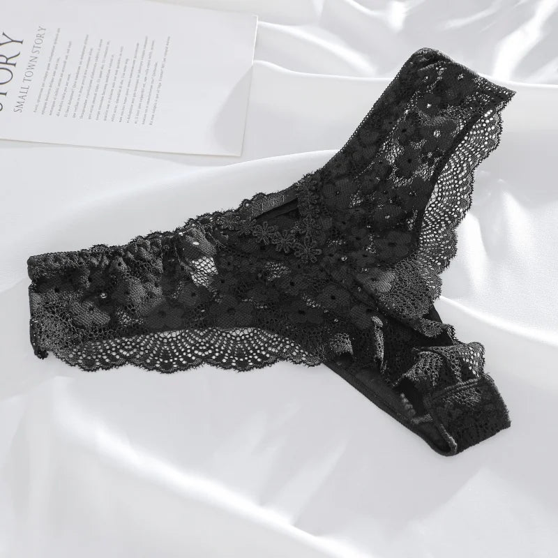 3Pcs Women Cotton Lingerie Sexy Thong Soft Fashion Panties Femme Design Underwear Pantys Underpant Lingerie Lace Intimates S-XL