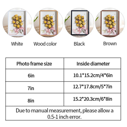 DIY 3D Dried Flower Photo Frames Specimen Stand for Home Decor Desktop Ornment Decoração Para Sala Clear Photo Frame Mini Frame