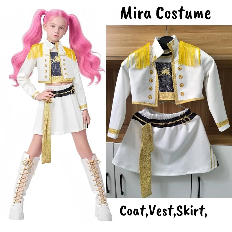 Kids K-Pop Demon Hunters Zoey Rumi Mira Costume Cosplay