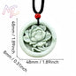 Light Green Natural Jade Flower Heart Pendant Necklace Real Jewellery Carved Gemstone Fashion Charm Amulet Gifts for Women Men