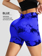Tie Dye Seamless Leggings for Women High Waist Yoga Pants Scrunch Butt Lifting Elastic Tights Wide Waistband Sports Leggings