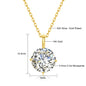Oval Cut Moissanite Diamond Pendant 14K Gold for Women 2CT 3CT D VVS1 100% Au585 Necklaces for Anniversary Gifts Classic Jewelry