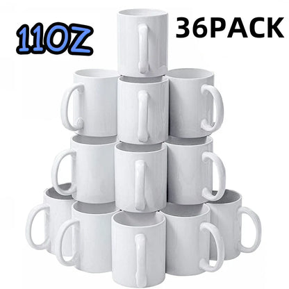HTVRONT Sublimation Mugs 11oz Ceramic Sublimation Mugs Blank Bulk Coffee Mug White Ceramic Photo Cups With Bubble Bag