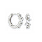 Luxury 925 Sterling Silver Ear Needle Flower Colorful Crystal Gold Earring For Women Hoop Earrings Trend Jewelry  Accessories