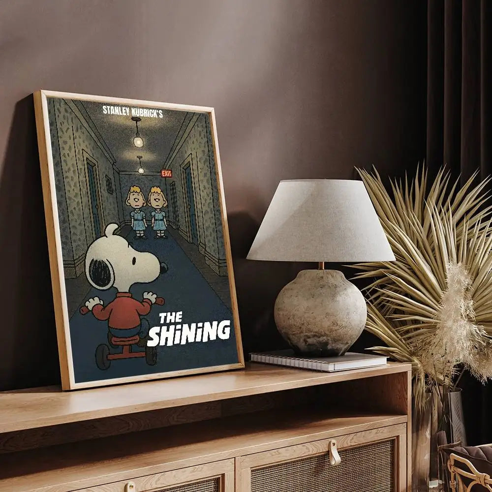 Anime S-Snoopy Classical Movie DIY Sticky Poster Fancy Wall Sticker For Living Room Bar Decoration Wall Decor