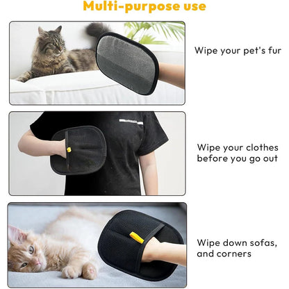 Pet Hair Remover Mitt Pet Hair Remover Gloves Deshedding Brush Glove for Dog Cat Rabbit with Long/Short/Curly Hair