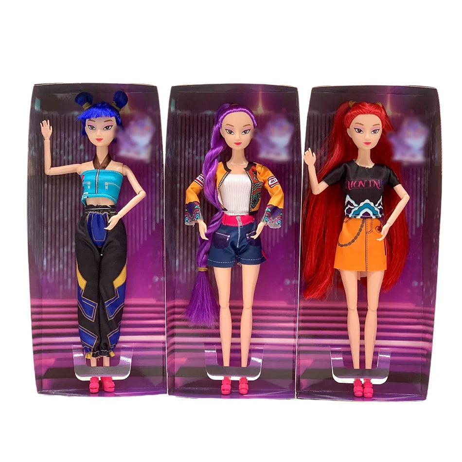 KPop Demon Hunters Standing Up Ornament Acrylic Superstar Desktop Stand Decor Anime Figures Craft Creative Gifts for Fan Lover