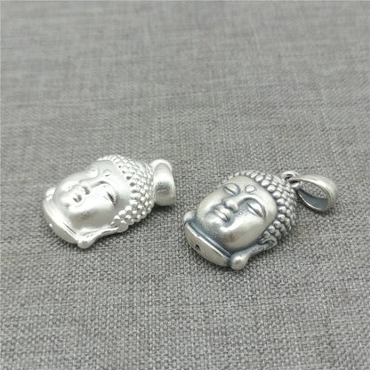 990 Fine Silver Buddha Charm Sterling Silver Buddhist Pendant for Necklace LIGHT WEIGHT
