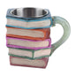 3D Painted Book Mug Wear Resist Unique Handmade Drink Cup Multi-Purpose Novelty Water Mug for Beer Wine Juice Tea Coffee