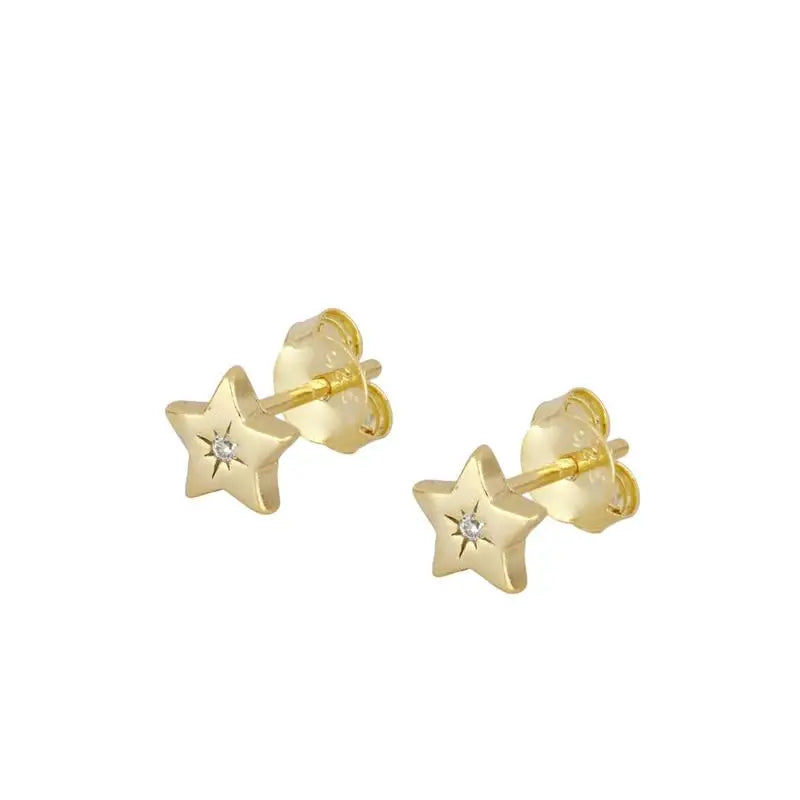JINFU Gold Plated Earrings Set For Women Boho Style CZ Zircon Women's Clip Stud Dangle Hoop Earrings 2022 Jewelry Wholesale