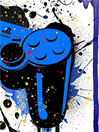 Gamepad Abstract Poster Canvas Painting Print Wall Art Picture Game Player Children'S Room Decorative Painting Boy Gift