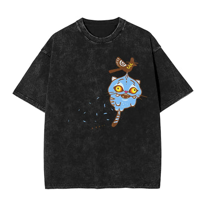 Kpop Demon Huntrix Tiger Derpy The Tiger and Bird T-Shirt