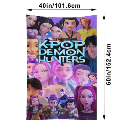 Huntrix KPop Demon Hunters Tapestry Wall Decor, 40''x60''