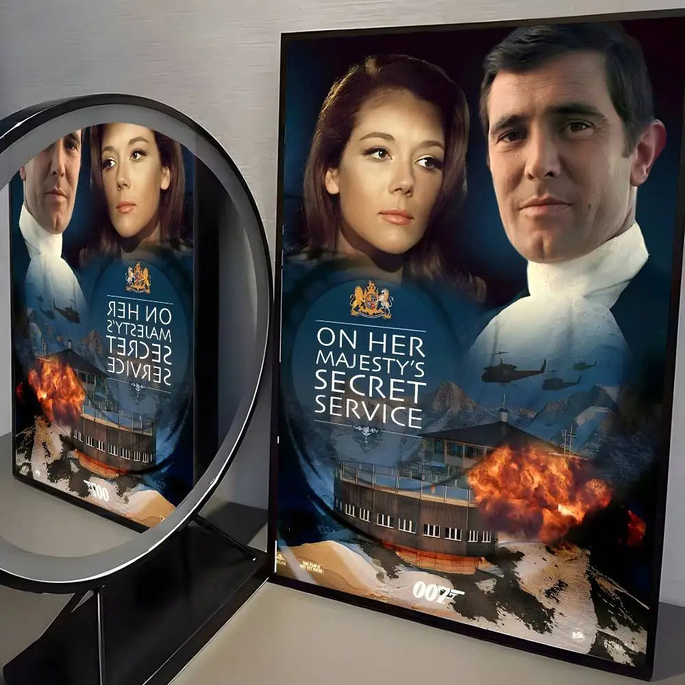 J-James Bond 007 Poster HD Art Sticky Wall Waterproof Home Living Room Bedroom Aesthetic Decoration