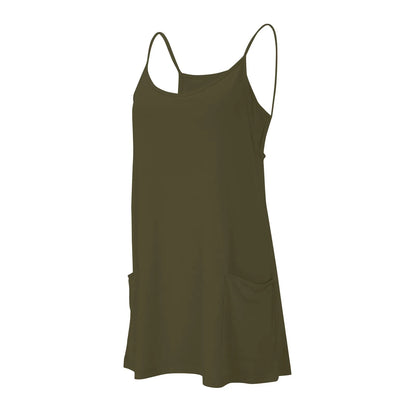 Sport Mini Dress For Women Summer Sleeveless Dress Casual Short Sundress