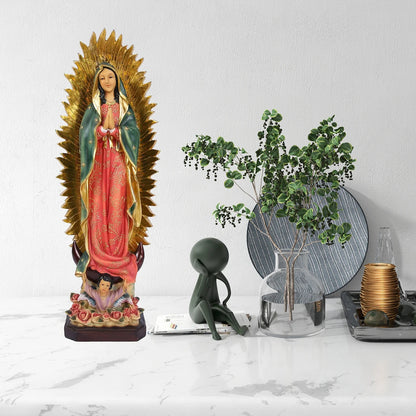 1PC 8 inch our lady of virgin mary statues Guadalupe Resin sculpture Ideal Gift for Religious Indoor Decoration