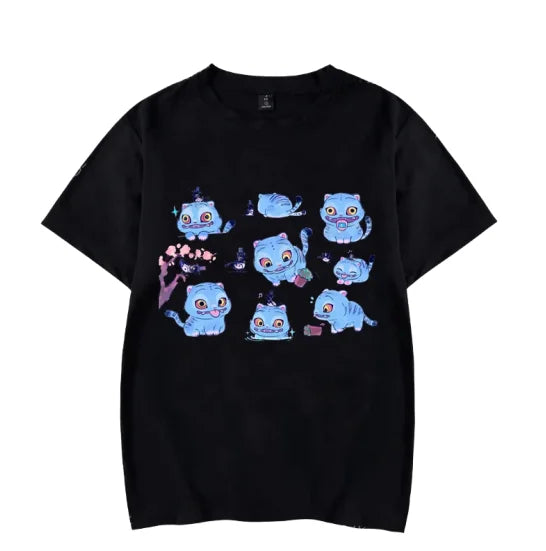 Huntrix Crouching Tiger Kpop Demon Hunters T Shirt Summer Y2K T-Shirts Cotton Leisure Tshirt for Men Short-Sleeve Simple Tees
