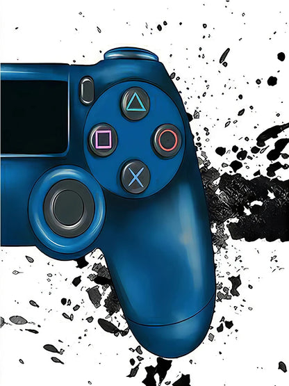 Gamepad Abstract Poster Canvas Painting Print Wall Art Picture Game Player Children'S Room Decorative Painting Boy Gift