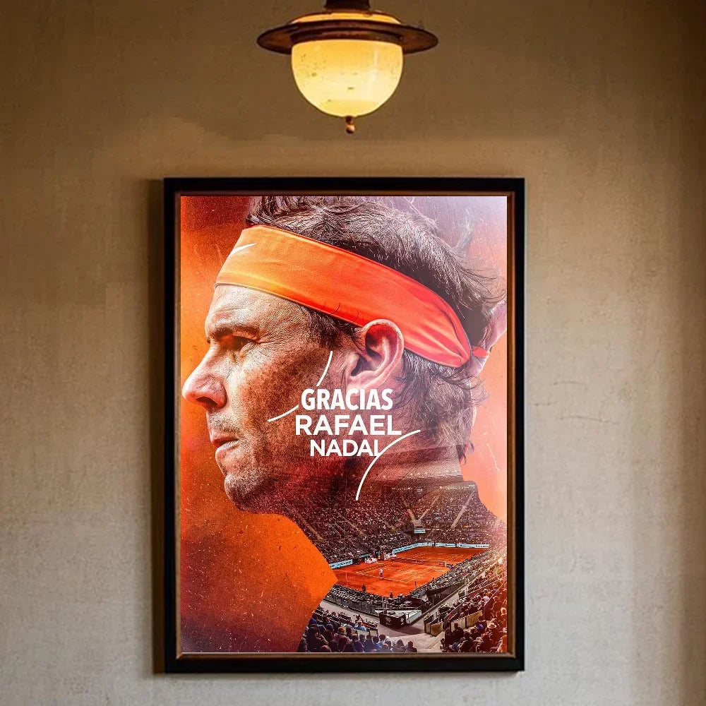 Tennis R-Rafael N-Nadal Poster HD Art Sticky Wall Waterproof Home Living Room Bedroom Bar Aesthetic Decoration